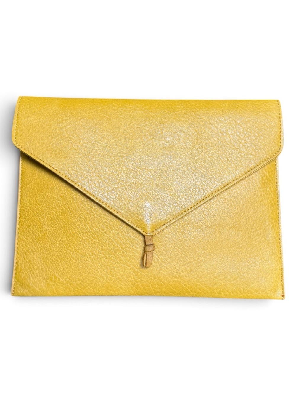 ✨ Street Level Golden Yellow Vegan Leather Clutch